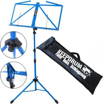 Obrázek produktu pro keepdrum MUS3BL notový stojan modrý s taškou