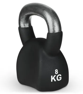 Produktbild von Kettlebell 8 kg, schwarz, für Heimfitness