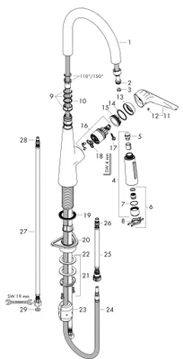 Produktbild von Hansgrohe Talis S, Waschbecken, Chrom