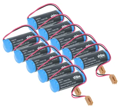 Produktbild von vhbw 10x Batterie Ersatz für Maxell ER17/33 für PLC Programmable Logic Controller (2700 mAh, 3,6 V, Li-MnO2)