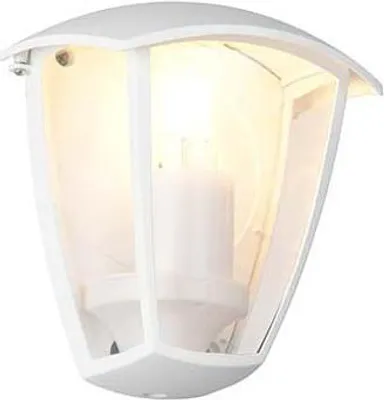 Image de Applique extérieure, aluminium, blanc, E27, lanterne, IP44, H20cm