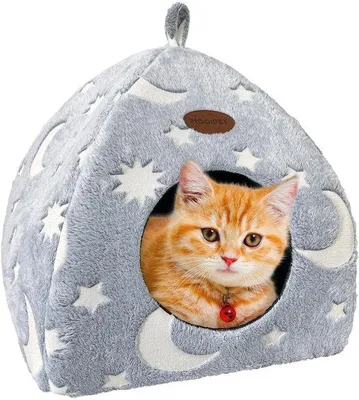 Produktbild von Katzenkörbchen – Plüsch-Katzenzelt mit waschbarem Kissen