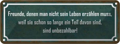 Produktbild von vianmo Blechschild 10x27 cm Freunde sind unbezahlbar Dekoration Spruch Zitat