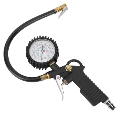 Obrázok produktu pre Manometer na hustenie pneumatík s tlakom 220 PSI, vhodný pre nákladné vozidlá a motocykle