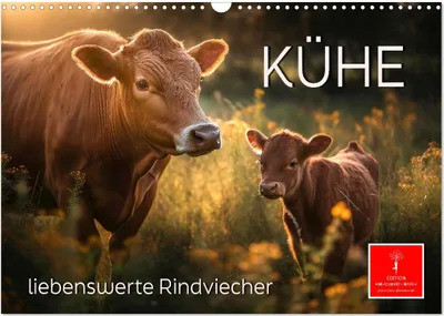 Produktbild von Kühe - liebenswerte Rindviecher (Wandkalender 2026 DIN A3 quer), CALVENDO Monatskalender