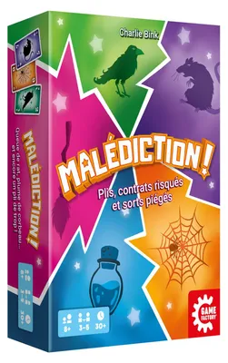 Image de Blackrock Games, MALEDICTION , Jeu de cartes, À partir de 8 ans, 30 minutes, 30 minutes