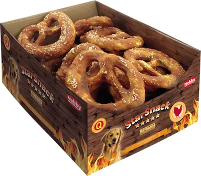Obrázok produktu pre Nobby StarSnack Barbecue Chicken Pretzel Display cca 3.740 g, 14 cm, 22 St