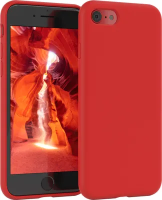 Produktbild von EAZY CASE Silikonhülle für Apple iPhone SE 2020/2022, iPhone 7 / 8 Silikon Backcover Schutz in Rot