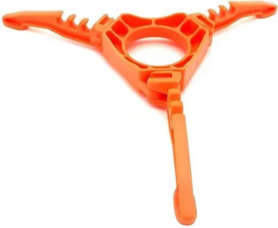 Immagine prodotto di Stabilizzatore per bombole di gas Campinggas - Portabombole pieghevole arancione, ideale per fornelli da campeggio, fornelli da esterno, escursioni e campeggio