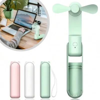 Produktbild von Neu Handventilator mit Akku 3 Windstufen, 8 Stunden Laufzeit, Extrem Starker Wind Grün