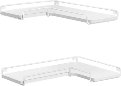 Produktbild von Songmics L-förmiges Eckregal Wandregal 2er Set Weiss