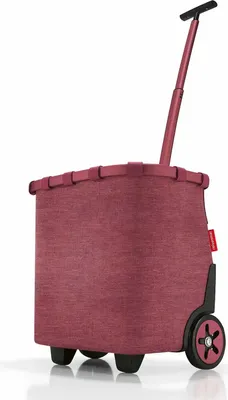 Immagine prodotto di reisenthel carrycruiser, Einkaufstrolley, Einkaufskorb mit Rollen, Twist Maroon, 40 L, OE3104