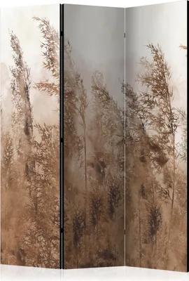 Produktbild von Neuheit! Dekorativer Paravent Raumteiler Trennwand Foto-Paravent Spanische Wand XXL NATUR LANDSCHAFT LICHTUNG HALM 135x172 cm b-A-0724-z-b