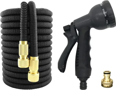 Image de Verk 24396 Tuyau flexible de jardin 15 - 45 m noir