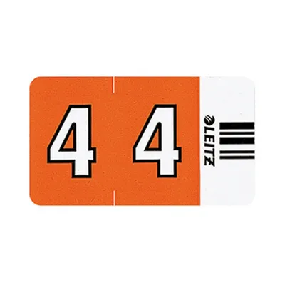 Produktbild von Leitz Ziffernsignal Orgacolor® Orgacolor® Registratursystem selbstklebend Papier orange 4