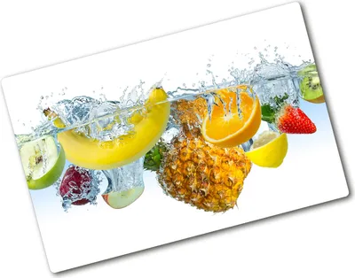 Produktbild von Tulup Glas Herdabdeckplatte - 80x52 cm - Glaskeramikkochfeld-Abdeckung Spritzschutz Glasabdeckplatte - Einteilig - Essen & Getränke - Frucht unter Wasser - Mehrfarbig