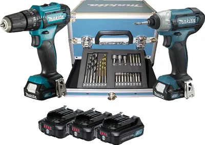 Produktbild von Makita CLX228SAX2 Impuls-Bohr Schraubendreher-Set 12V 3 x 2,0 Ah, Zubehörkoffer