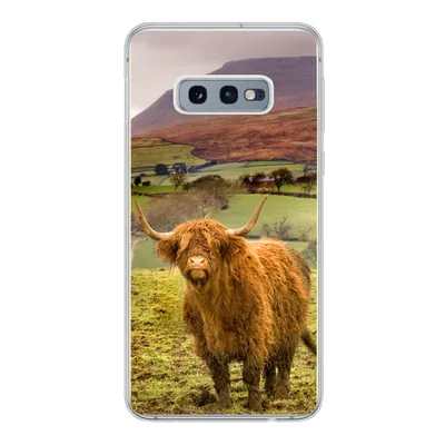 Produktbild von MuchoWow® Handyhülle Schutzhülle Hülle für Samsung Galaxy S10e Schottischer Highlander - Berg - Herbst Silikon Softcase Handy Hülle - Handy