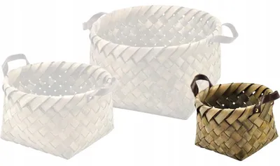 Image de Mondex Panier rond bambou naturel anses 25 cm