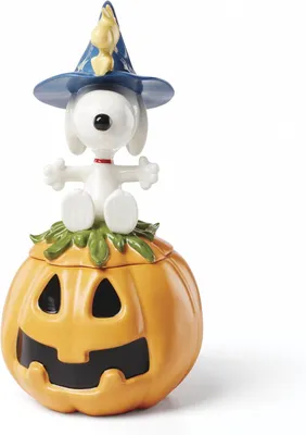 Produktbild von Peanuts Bonbonglas „The Great Pumpkin“ für Halloween mit Deckel | Porzellan, 473 ml Fassungsvermögen, Snoopy-Design, Schmuckschale und Sammelgeschenk für Peanuts-Fans