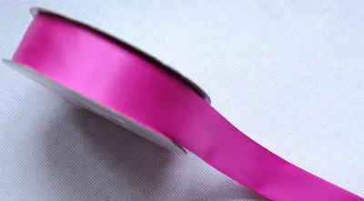 Doppelseitiges Satinband, 25 m x 15 mm, Rosa