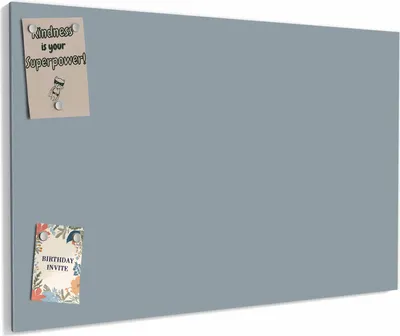 Produktbild von Magnettafel 60 x 40 cm „Schiefergrau“ – Magnetwand aus Metall, beschreibbar mit Whiteboard-Marker – Memoboard für Küche & Büro
