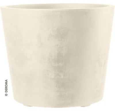 Produktbild von Deroma Pflanztopf Millennium Kunststoff 59 cm perlweiß mit Ablauflöchern