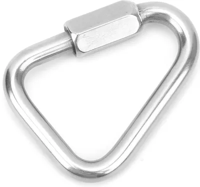 Produktbild von Dreieck Schraubkarabiner aus Edelstahl, Dreieck Quick Link mit Schraubverschluss für Klettern & Bergsteigen, 8mm Durchmesser