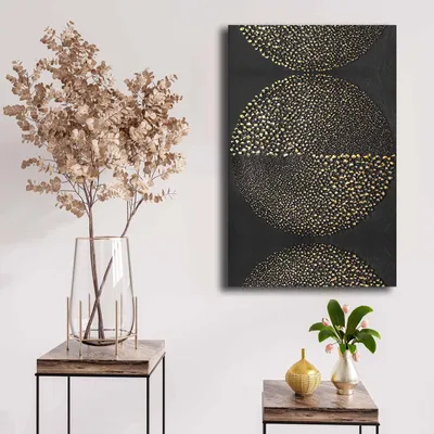 Obrázok produktu pre Wallity, 4570NISC-019, Dekoratívna maľba na plátne, 100 % KANVAS (hrúbka: 2,8 mm), zlatá, 45 x 70 cm