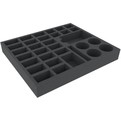 Produktbild von Schaumstoffeinlage 350x300x45 mm, 32 Fächer für Brettspielzubehör