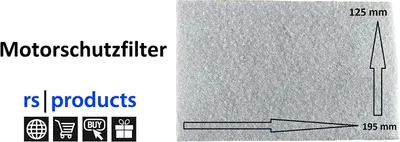 Produktbild von RS-Products Universal Motorschutzfilter für Staubsauger, 1 Stück, zuschneidbar