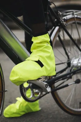 Productafbeelding van Ibenzoa® fietsoverrokken – korte, waterafstotende en winddichte beenbeschermers met een doorlopende klittenbandsluiting, reflectoren, uniseks, geschikt voor trekking en dagelijks gebruik