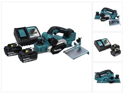 Produktbild von Makita DKP 181 RM Akku Hobel Falzhobel 82 mm 18 V Brushless + 2x Akku 4,0 Ah + Ladegerät
