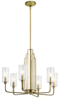Zdjęcie produktu dla Żyrandol Kimrose mosiądz 6xE14x40W metal wym:52,6x68,6x68,6cm IP20 Quintiesse