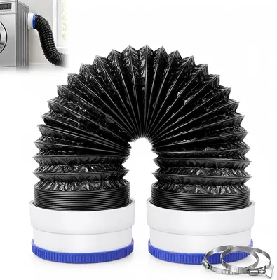 Imagen del producto de Manguera de desagüe flexible, de 100 mm de diámetro, con brida de conexión flexible, para secadoras de ropa