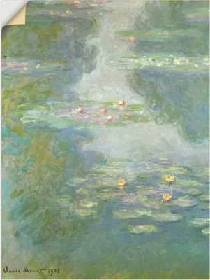 Produktbild von ARTland Wandbild, selbstklebend Seerosen (Wasserlandschaft). 1908. Größe: 90x120 cm
