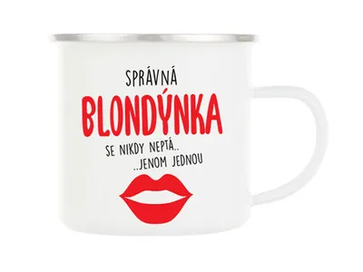 Obrázok produktu pre Plechový hrnček pre správnu blondínku
