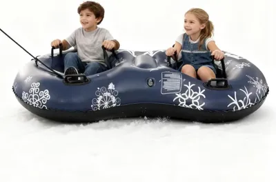 Productafbeelding van Opblaasbare slee - Sneeuwband - Winterpret - Voor twee personen - 167 cm - Blauw
