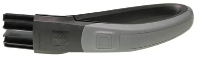 A close-up side view of a black and gray Kärcher handgrip.