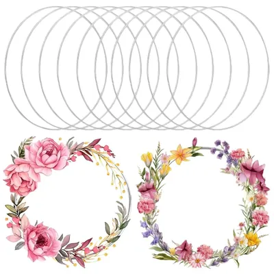 Immagine prodotto di Anelli metallici per acchiappasogni - 12 cm - 10 pezzi - Acciaio inossidabile - Per decorazioni