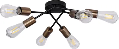 Produktbild von Globo Lighting|Deckenleuchte Metall schwarz, 6x E27