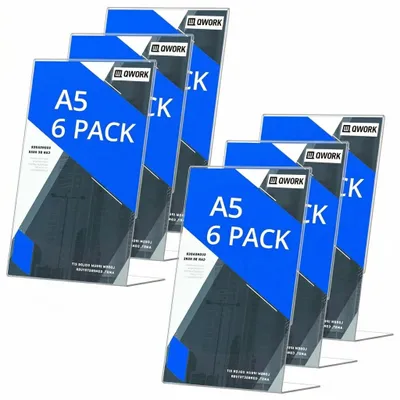 Immagine prodotto di Solidchoice - Set di 6 supporti in acrilico per menu