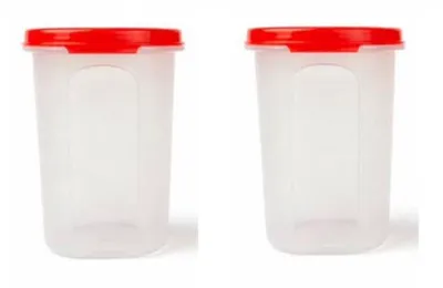 Produktbild von TUPPERWARE Circular 440 ml rot (2) Deko Back Zauber Dose für Kaffee Pads