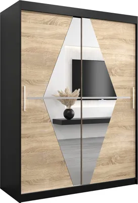 Produktbild von Kleiderschrank, Schiebetürenschrank Schlafzimmer, Schrank mit Spiegel BOLIWIA 150 cm