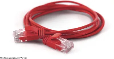 Produktbild von Wantec Patchkabel UTP  CAT6a           d=2,8mm  2,00m rot