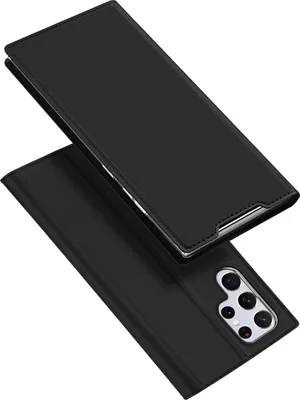 Produktbild von Dux Ducis Skin Pro Holster Flip Case fr Samsung Galaxy S22 Ultra, Schwarz