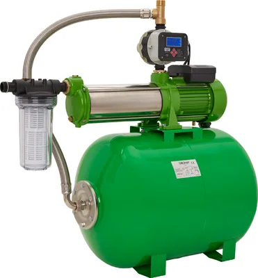 Produktbild von CHM GmbH® Hauswasserwerk 100 Liter 11 Bar Druck 8600 L/h mit einstellb. Druckschalter mit LCD Display und Trockenlaufschutz