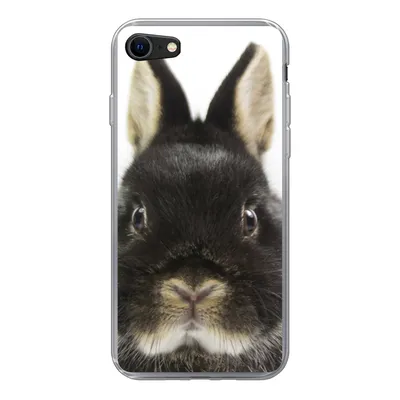 Produktbild von MuchoWow® Handyhülle Schutzhülle Hülle für iPhone SE 2020 Kaninchen - Haustiere - Fell Silikon Softcase Handy Hülle - Kartenbesitzer