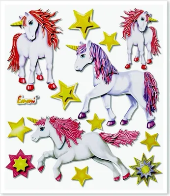 Produktbild von Roth HobbyFun XXL 3D-Sticker Einhorn 14 Teile 30 x 30cm