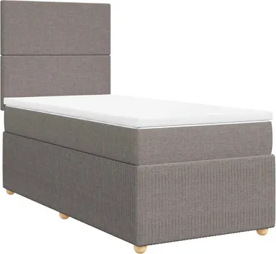 Produktbild von vidaXL Boxspringbett mit Matratze Taupe 100x200 cm Stoff